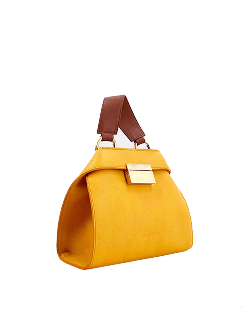 Twisted Top-Handle Satchel